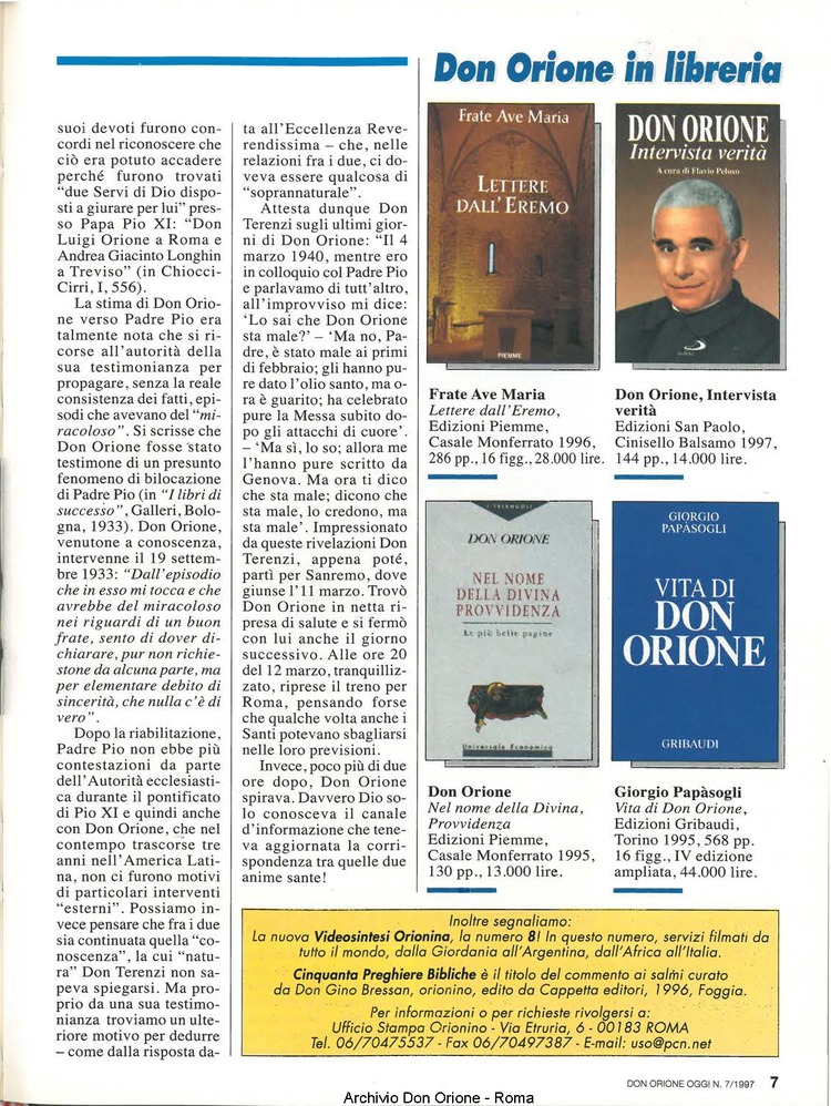 Don Orione oggi, 1997, 07, pagina 7