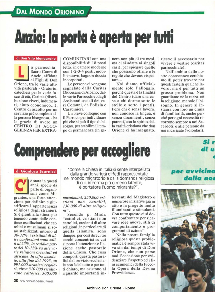 Don Orione oggi, 1997, 07, pagina 20