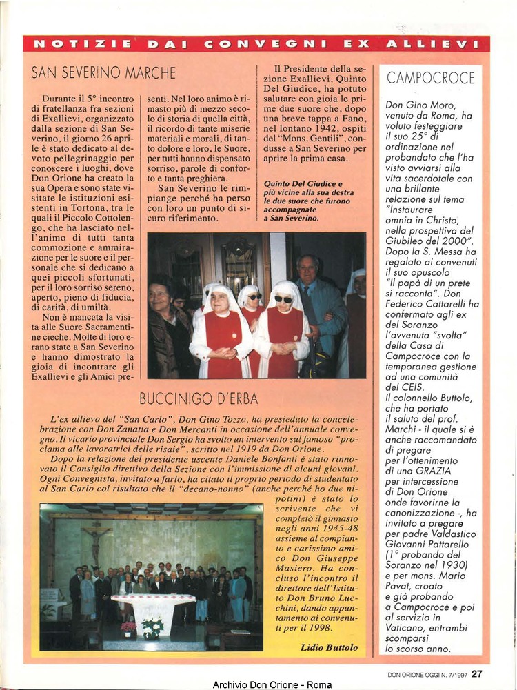 Don Orione oggi, 1997, 07, pagina 27