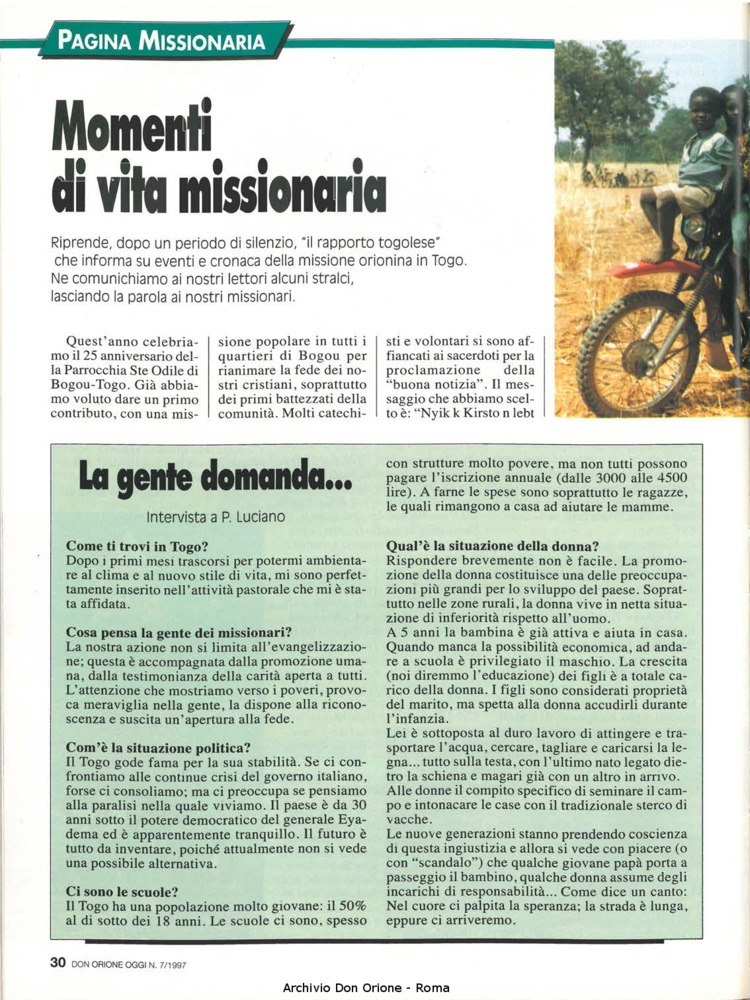 Don Orione oggi, 1997, 07, pagina 30