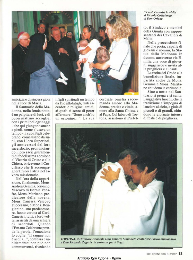 Don Orione oggi, 1997, 08, pagina 13