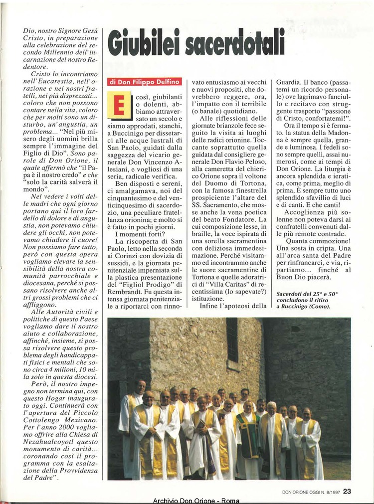 Don Orione oggi, 1997, 08, pagina 23