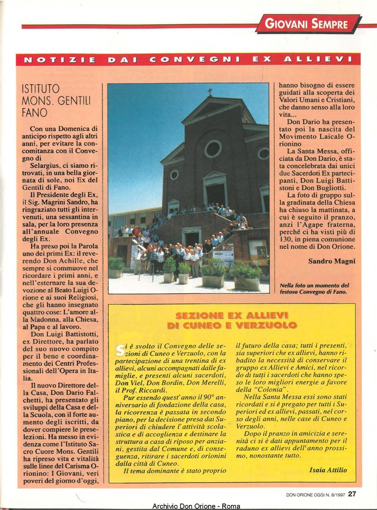 Don Orione oggi, 1997, 08, pagina 27