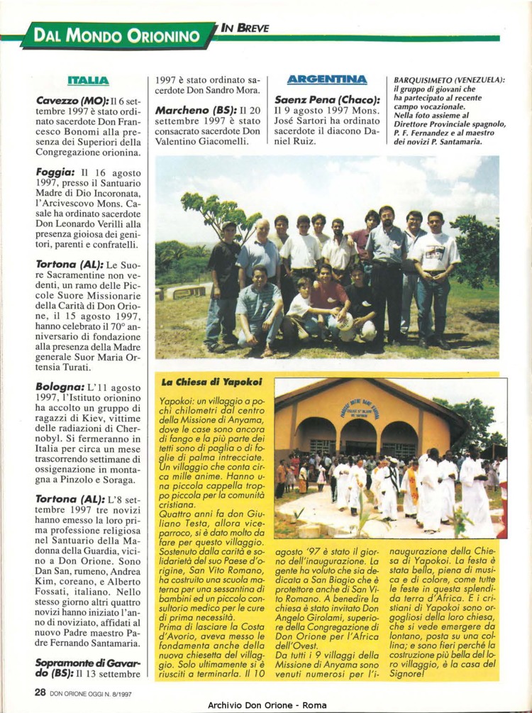 Don Orione oggi, 1997, 08, pagina 28