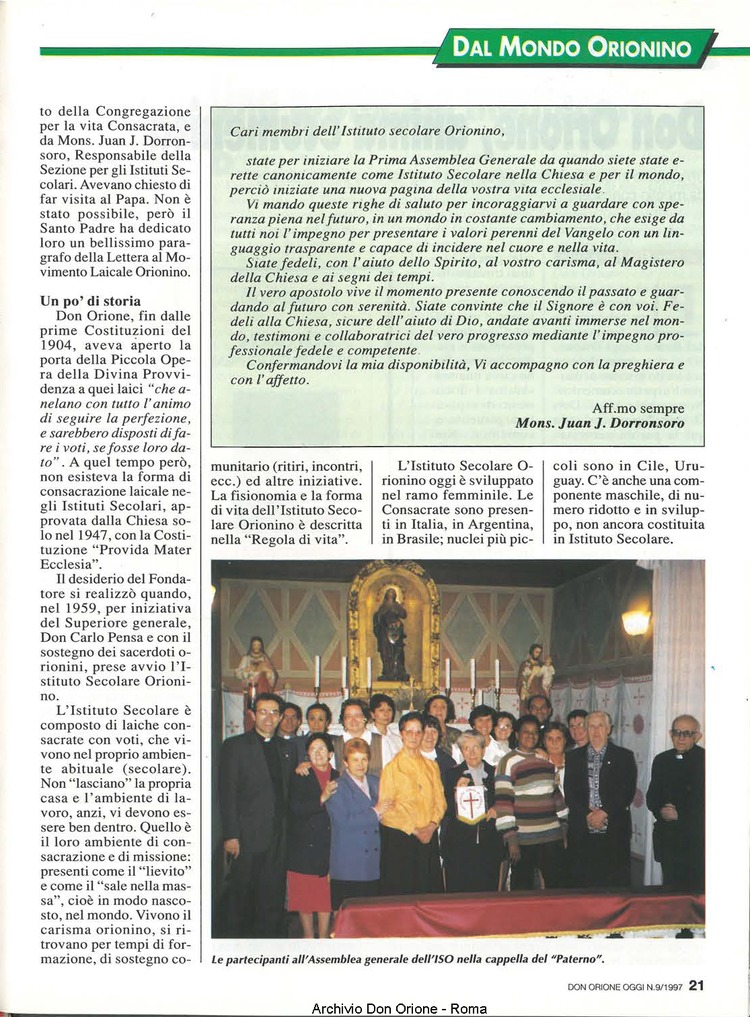 Don Orione oggi, 1997, 09, pagina 21