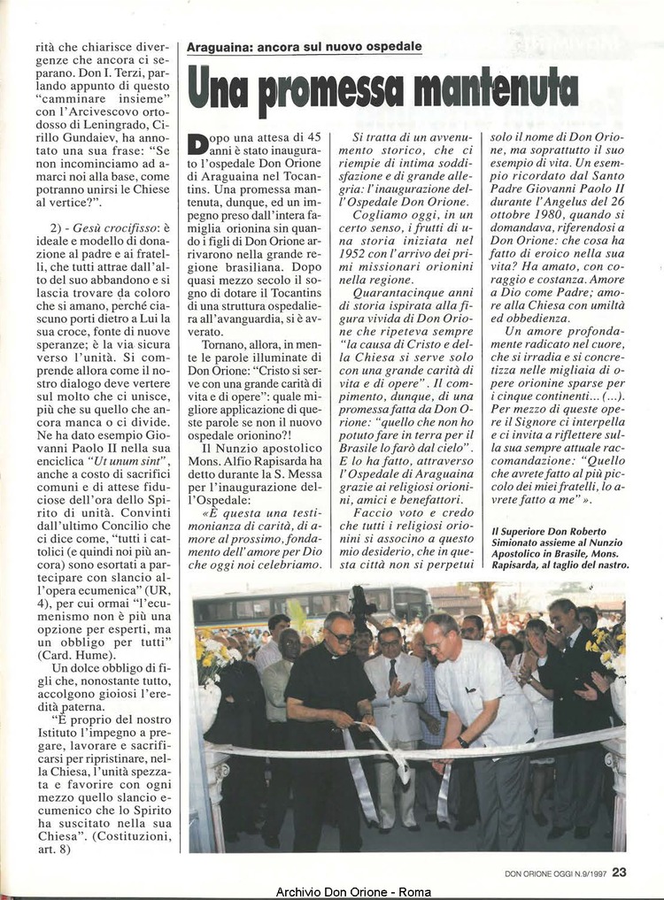 Don Orione oggi, 1997, 09, pagina 23