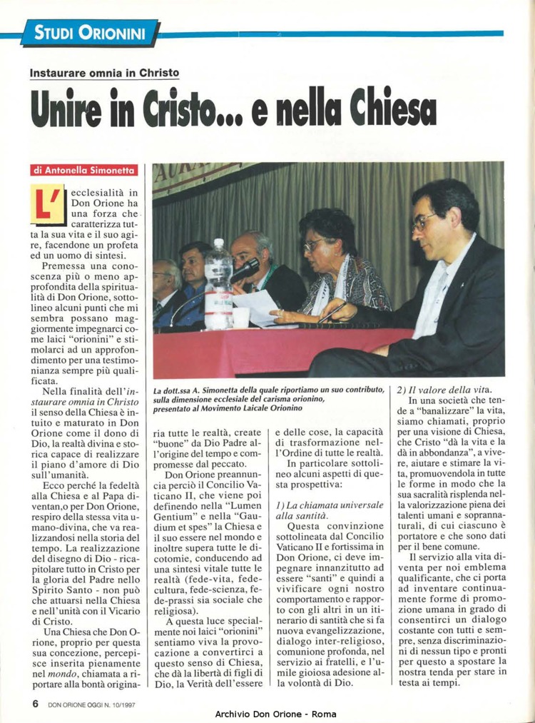 Don Orione oggi, 1997, 10, pagina 6