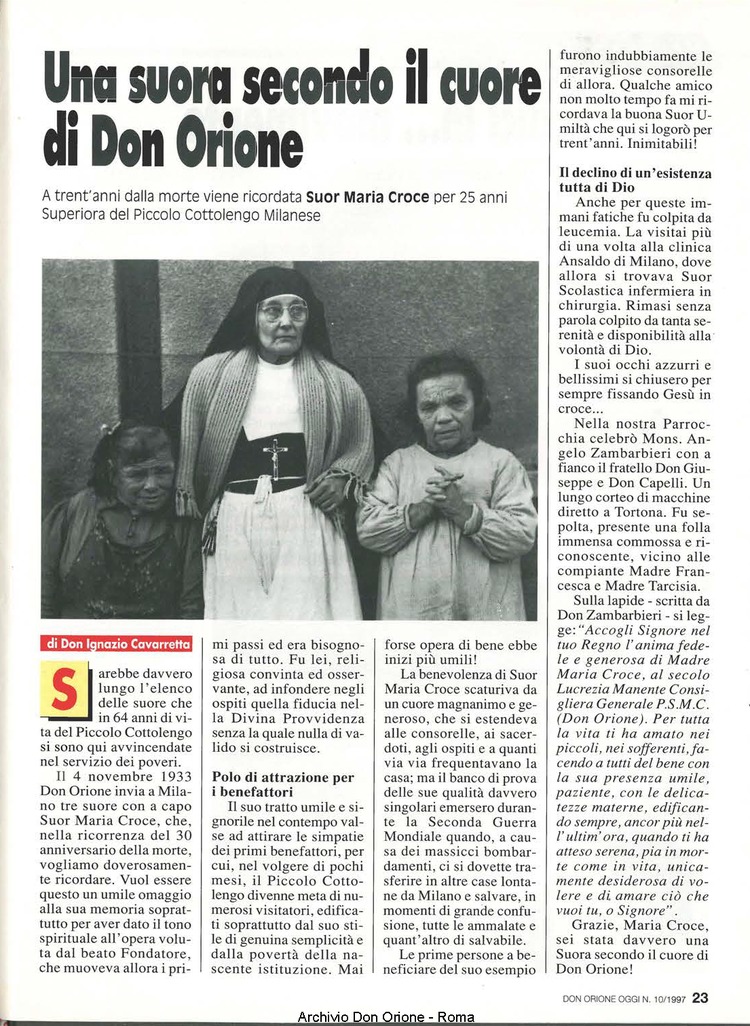 Don Orione oggi, 1997, 10, pagina 23