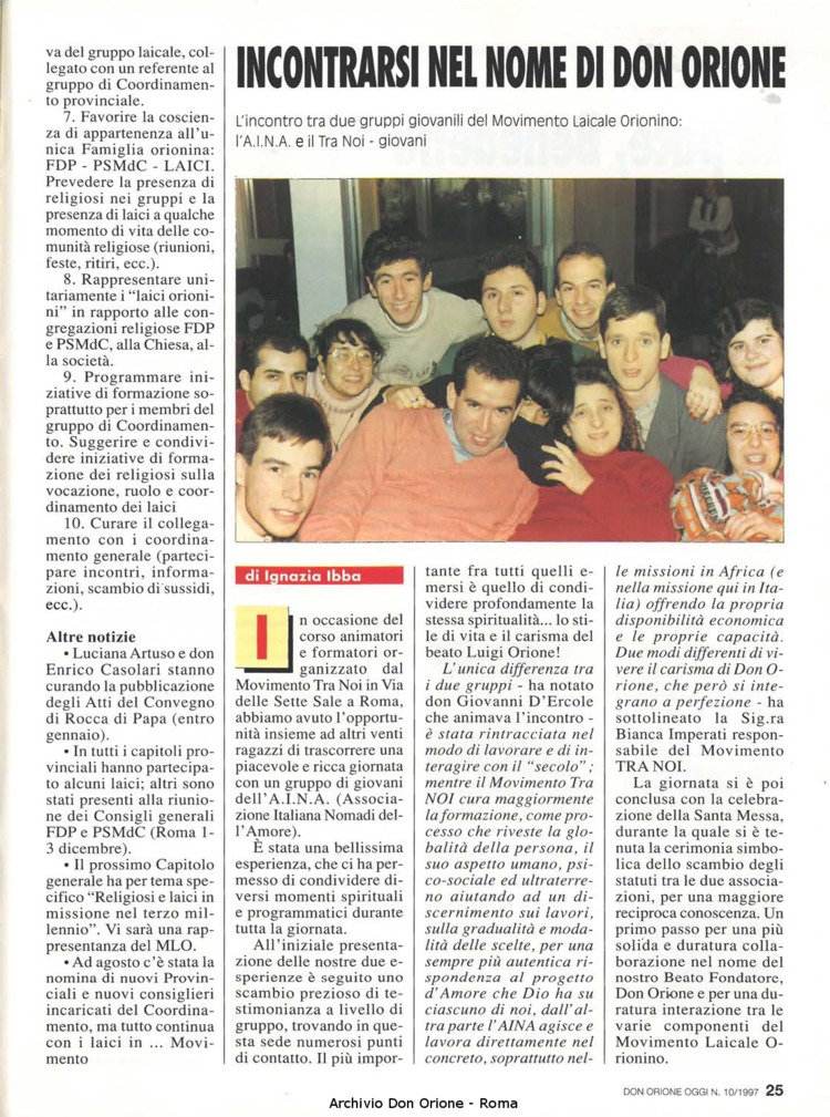 Don Orione oggi, 1997, 10, pagina 25