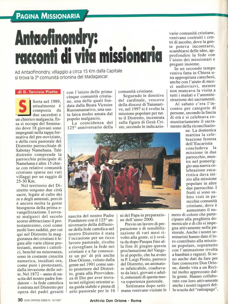 Don Orione oggi, 1997, 10, pagina 30