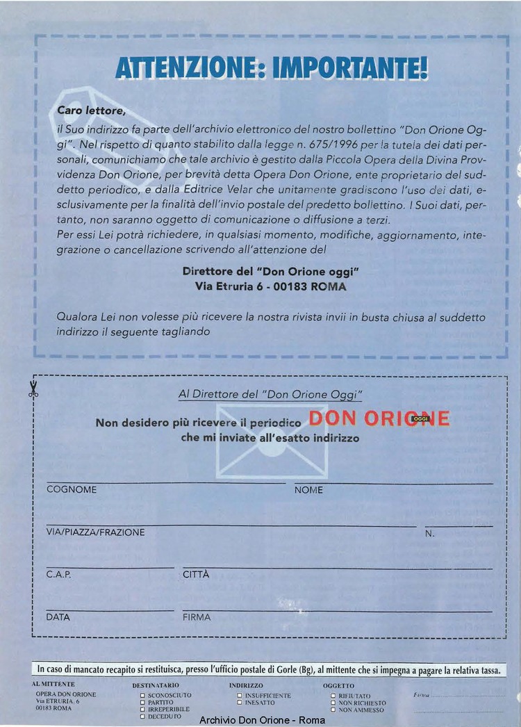 Don Orione oggi, 1997, 10, pagina 32