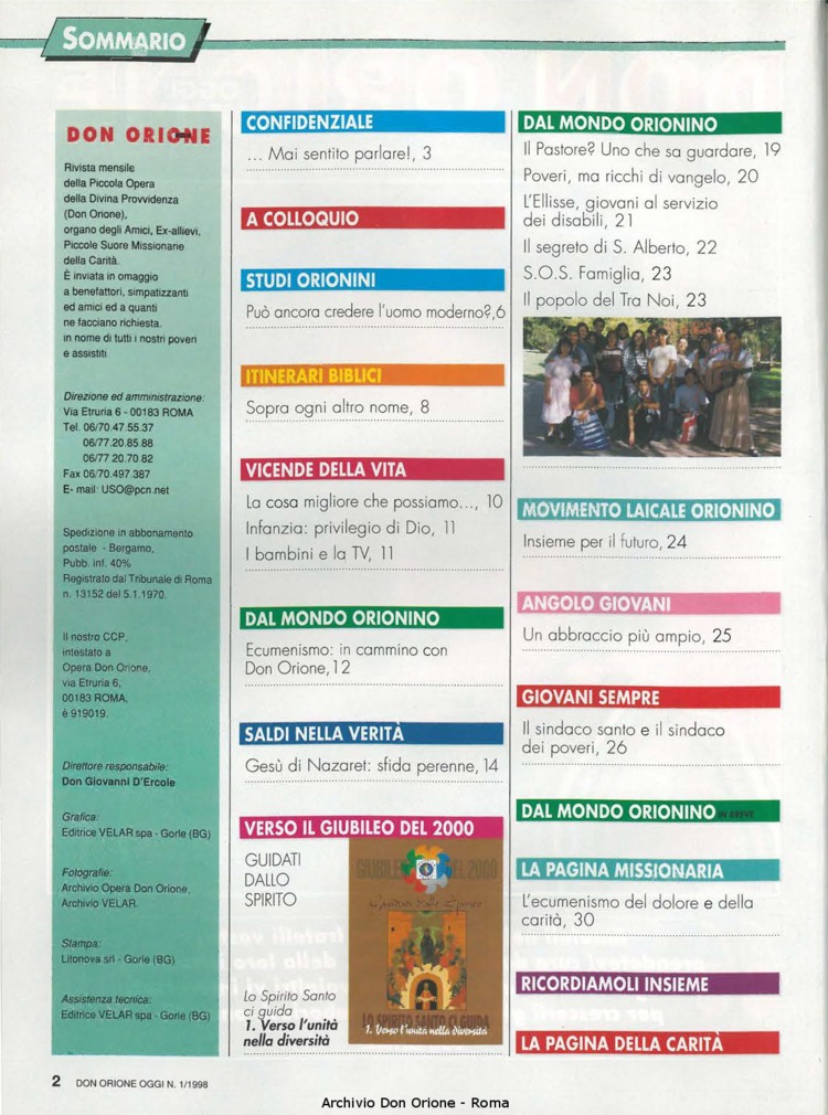 Don Orione oggi, 1998, 01, pagina 2
