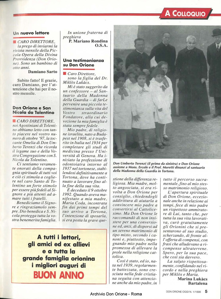 Don Orione oggi, 1998, 01, pagina 5
