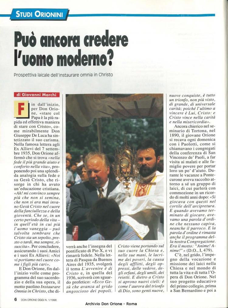 Don Orione oggi, 1998, 01, pagina 6
