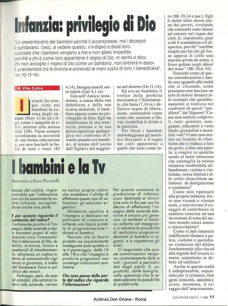 Don Orione oggi, 1998, 01, pagina 11