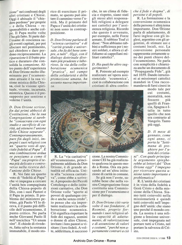 Don Orione oggi, 1998, 01, pagina 13