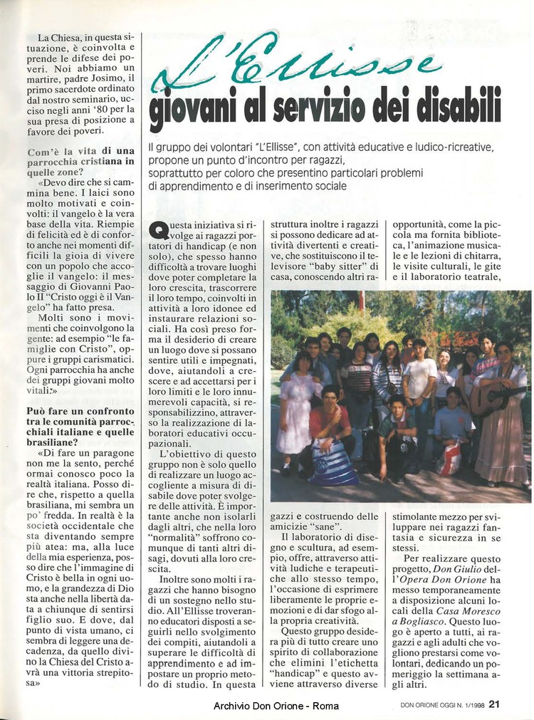 Don Orione oggi, 1998, 01, pagina 21