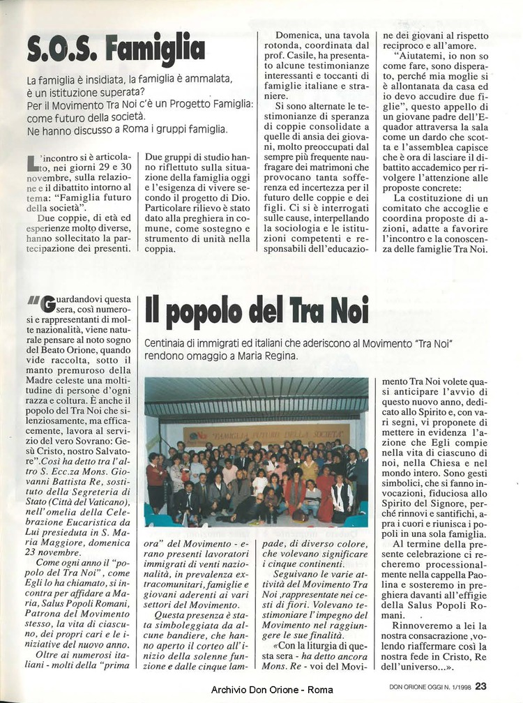 Don Orione oggi, 1998, 01, pagina 23