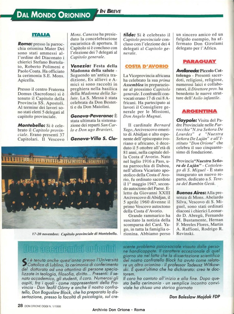 Don Orione oggi, 1998, 01, pagina 28