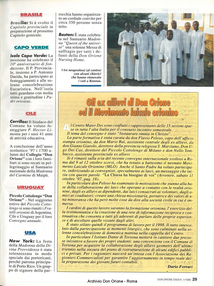 Don Orione oggi, 1998, 01, pagina 29