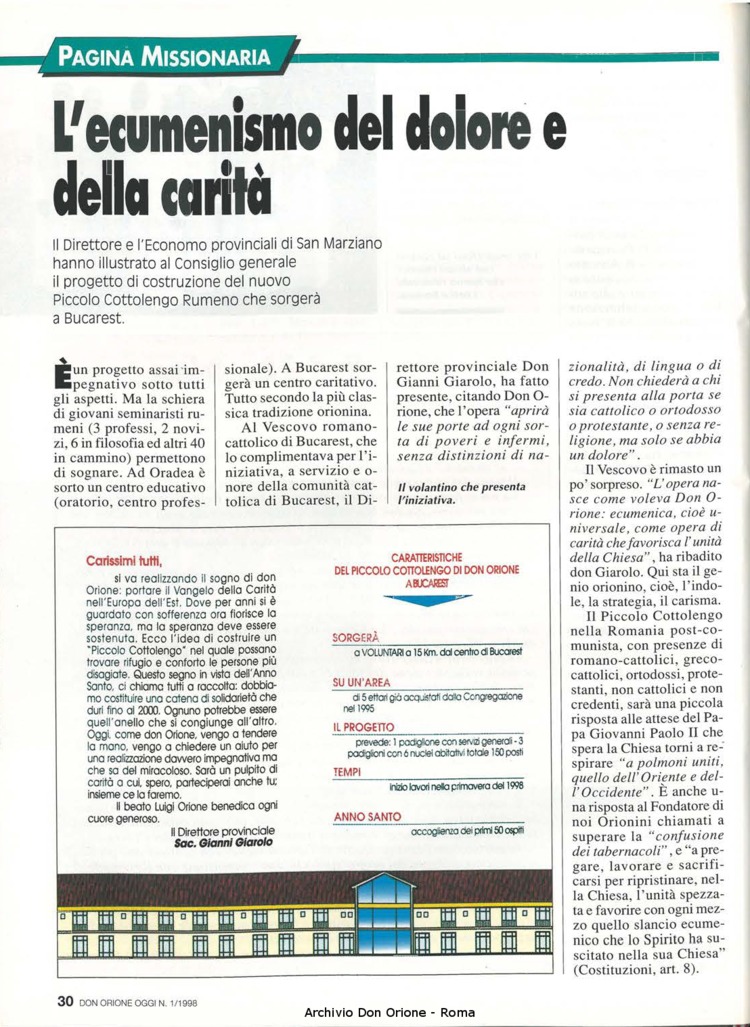 Don Orione oggi, 1998, 01, pagina 30