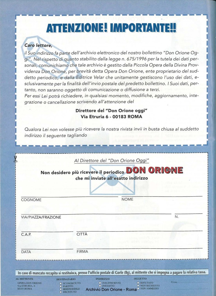 Don Orione oggi, 1998, 01, pagina 32