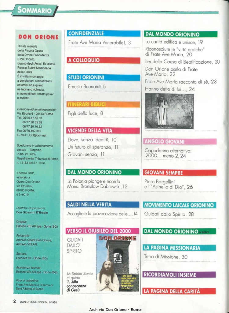 Don Orione oggi, 1998, 02, pagina 2