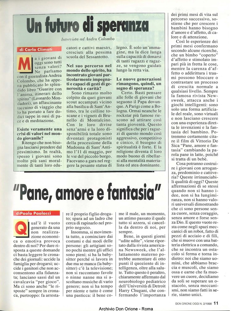 Don Orione oggi, 1998, 02, pagina 11