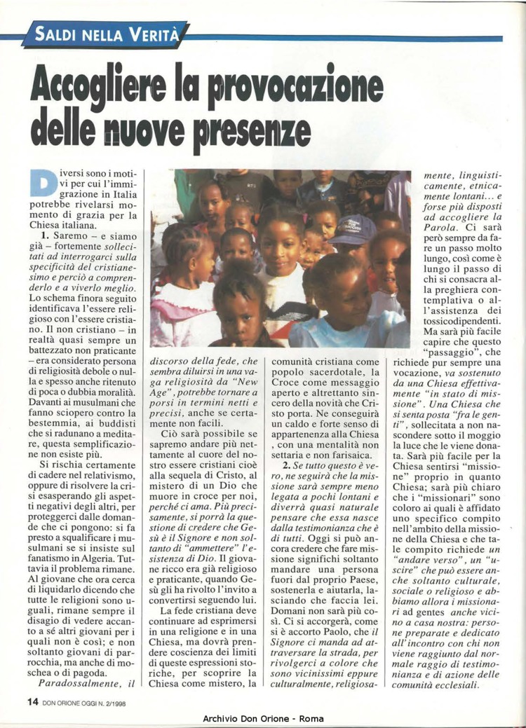 Don Orione oggi, 1998, 02, pagina 14