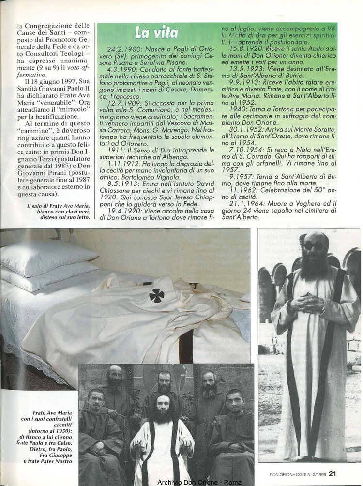 Don Orione oggi, 1998, 02, pagina 21