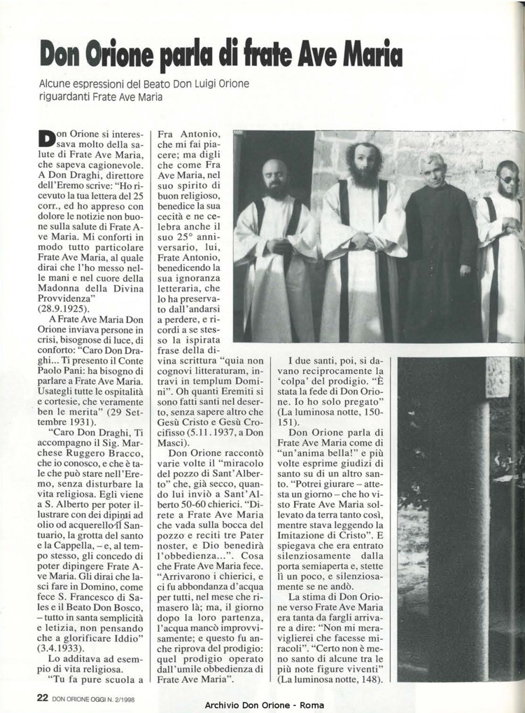 Don Orione oggi, 1998, 02, pagina 22