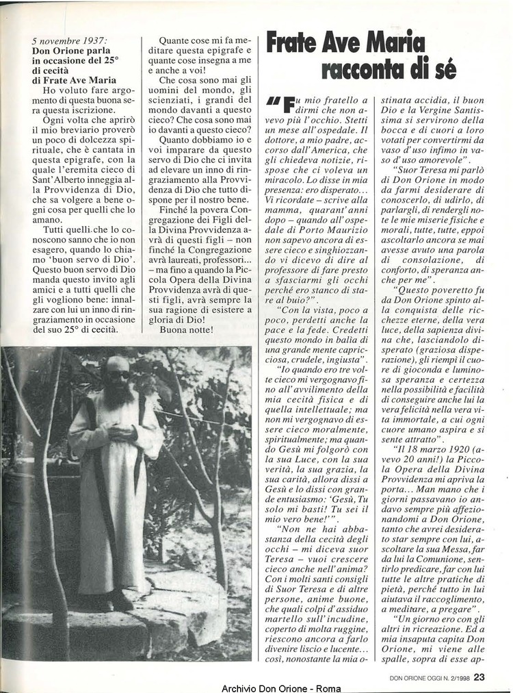 Don Orione oggi, 1998, 02, pagina 23