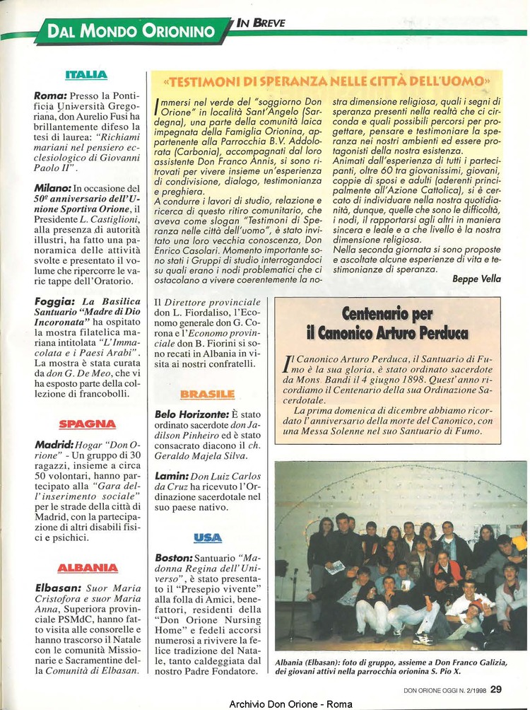 Don Orione oggi, 1998, 02, pagina 29
