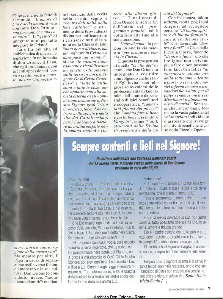 Don Orione oggi, 1998, 03, pagina 7