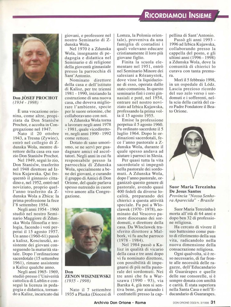 Don Orione oggi, 1998, 03, pagina 31