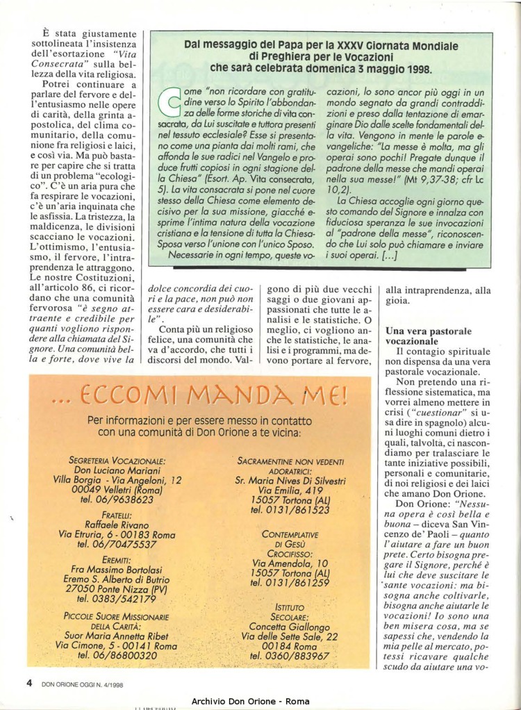 Don Orione oggi, 1998, 04, pagina 4