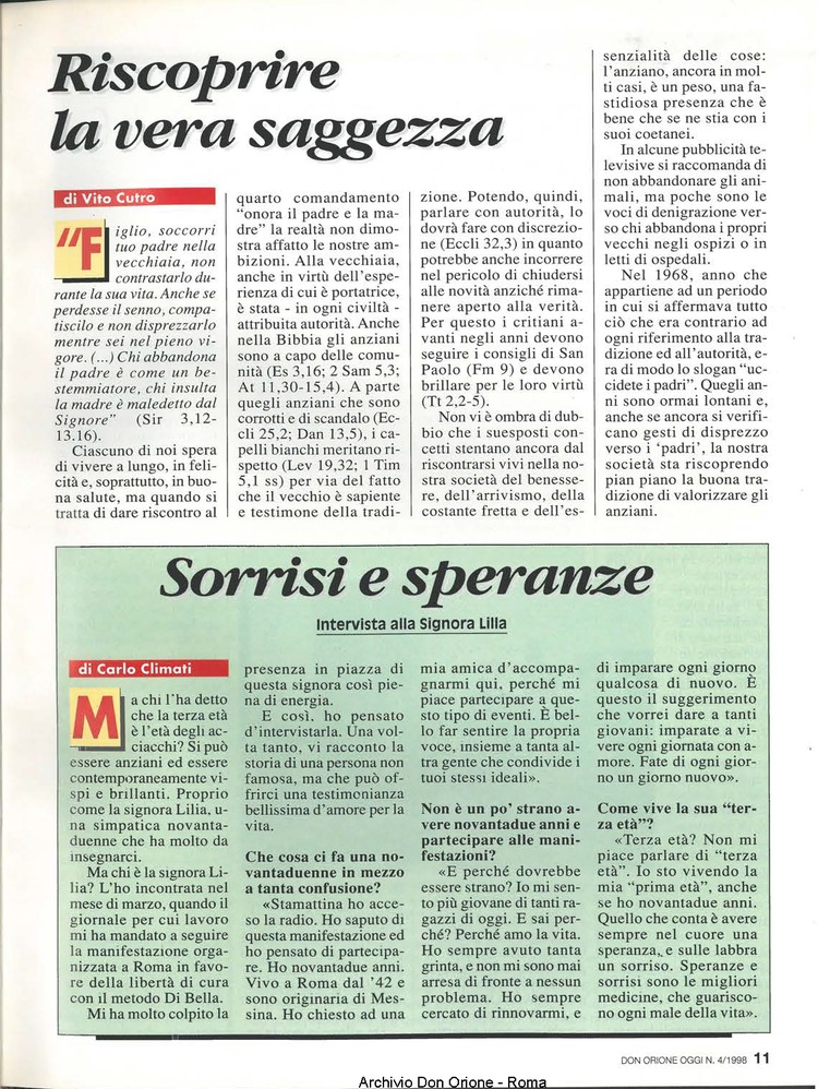 Don Orione oggi, 1998, 04, pagina 11