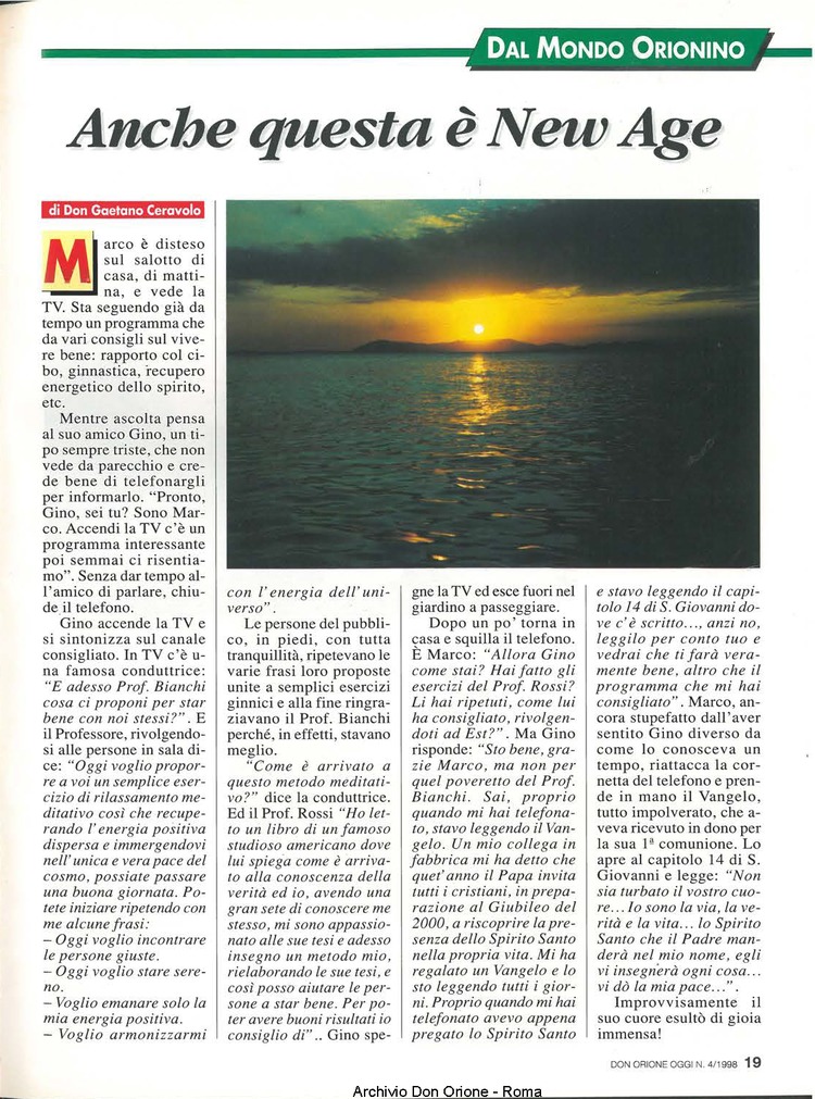 Don Orione oggi, 1998, 04, pagina 19