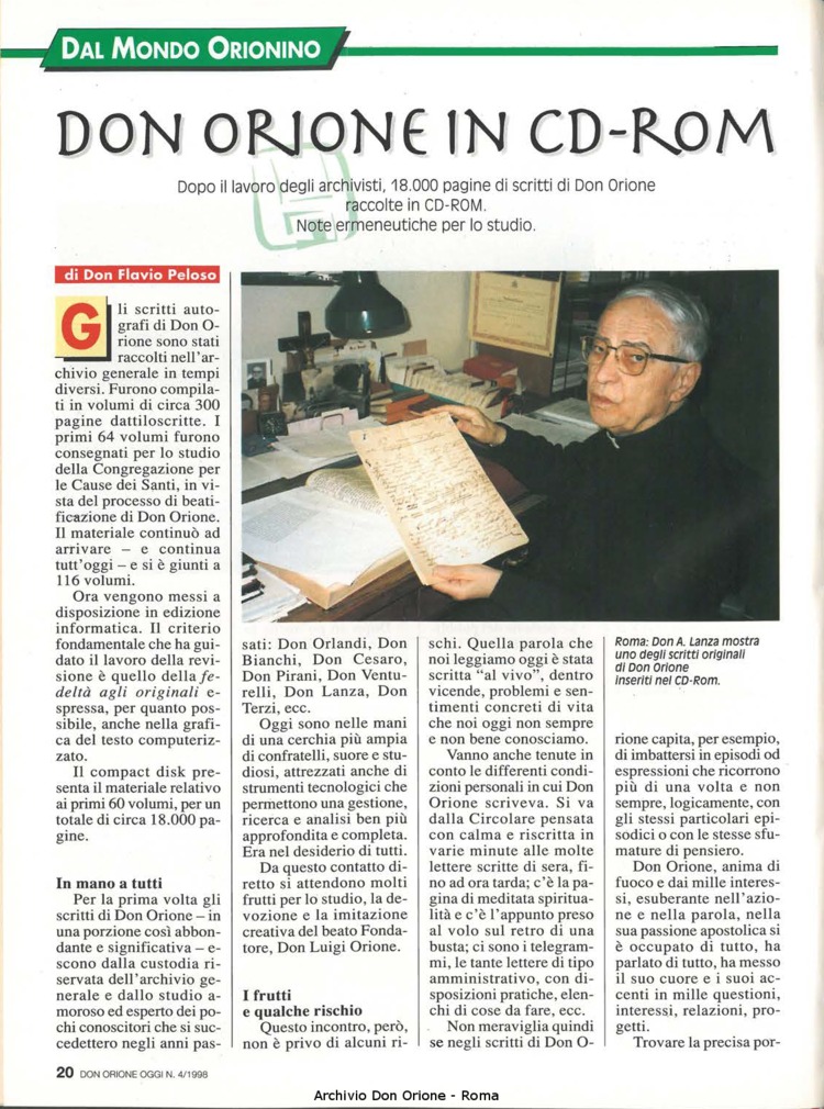 Don Orione oggi, 1998, 04, pagina 20