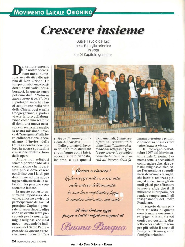 Don Orione oggi, 1998, 04, pagina 24