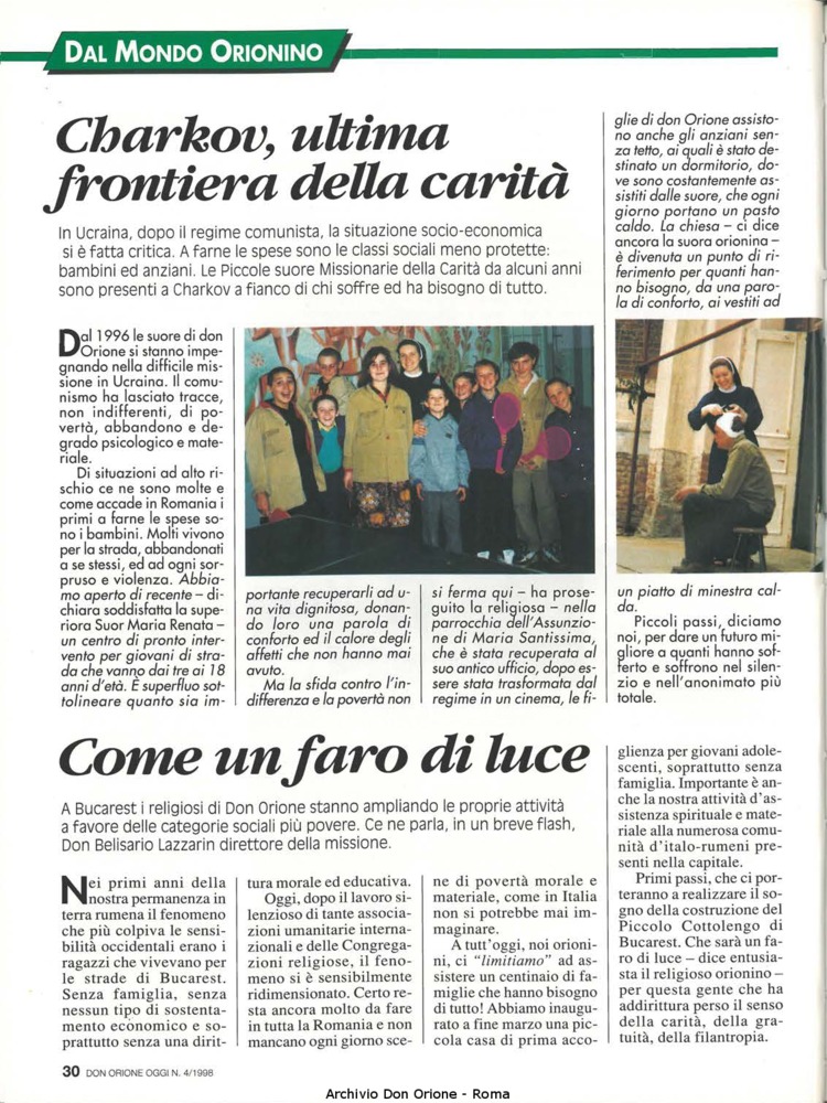 Don Orione oggi, 1998, 04, pagina 30