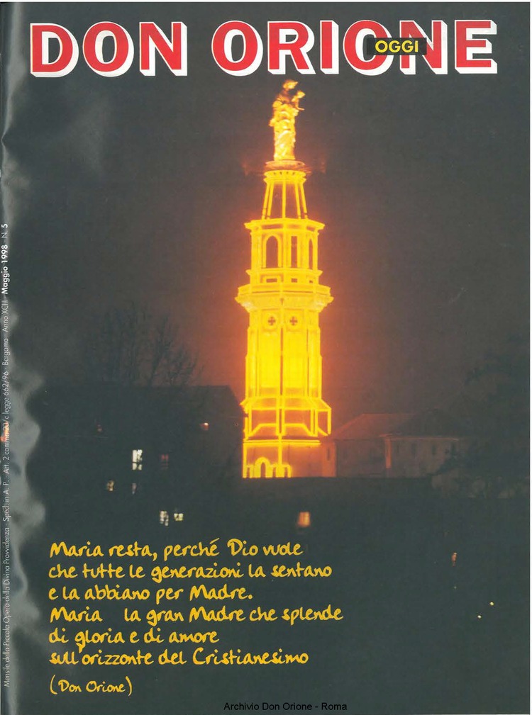 Don Orione oggi, 1998, 05, pagina 1