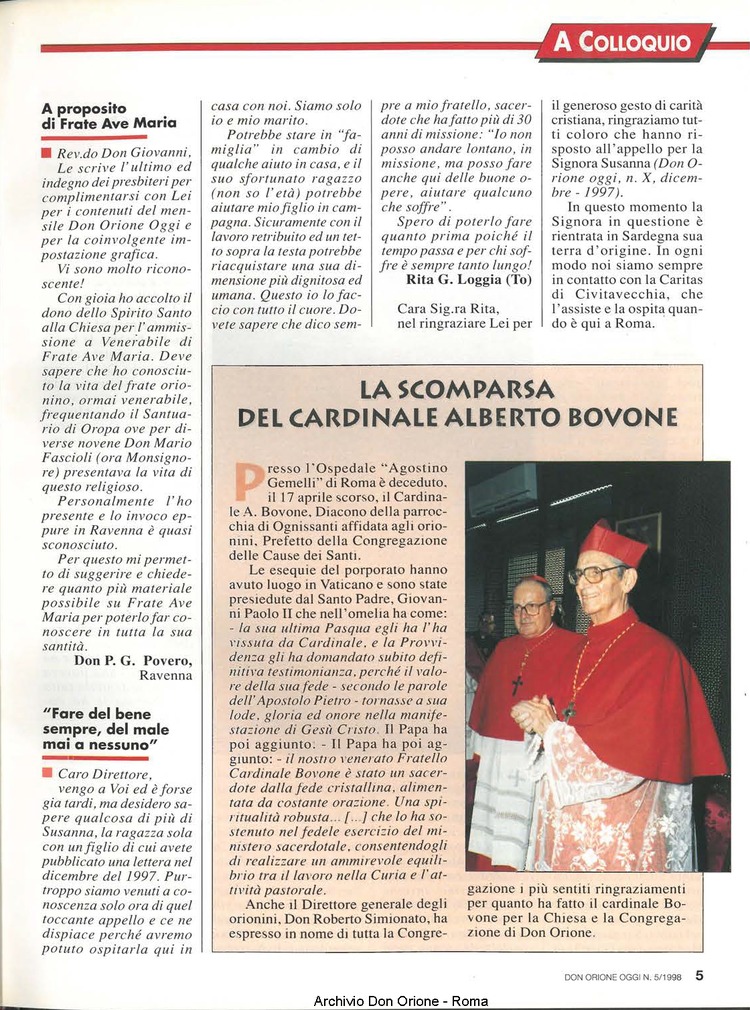 Don Orione oggi, 1998, 05, pagina 5