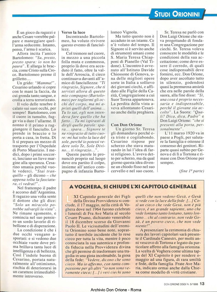 Don Orione oggi, 1998, 05, pagina 13