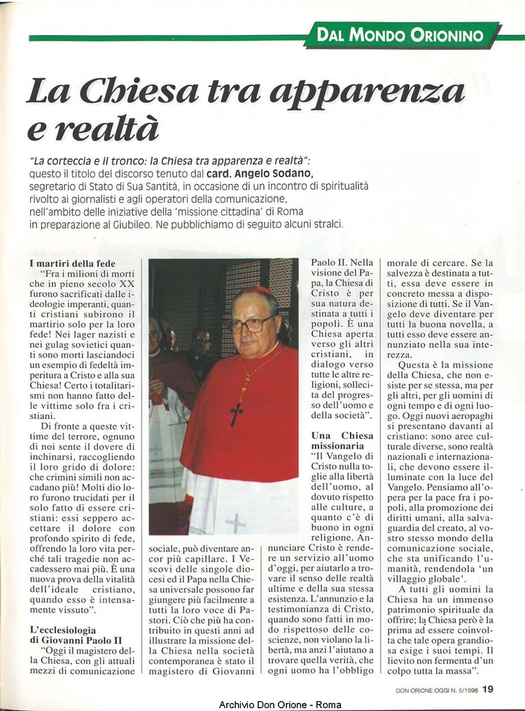 Don Orione oggi, 1998, 05, pagina 19