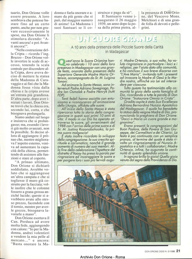 Don Orione oggi, 1998, 05, pagina 21