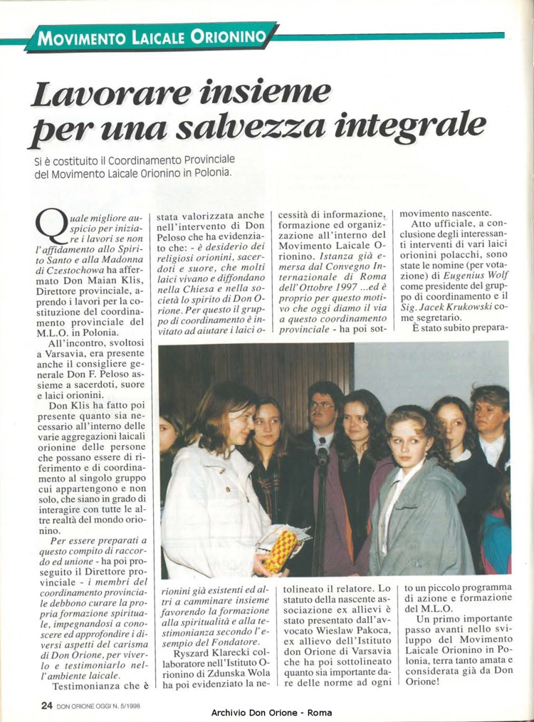 Don Orione oggi, 1998, 05, pagina 24