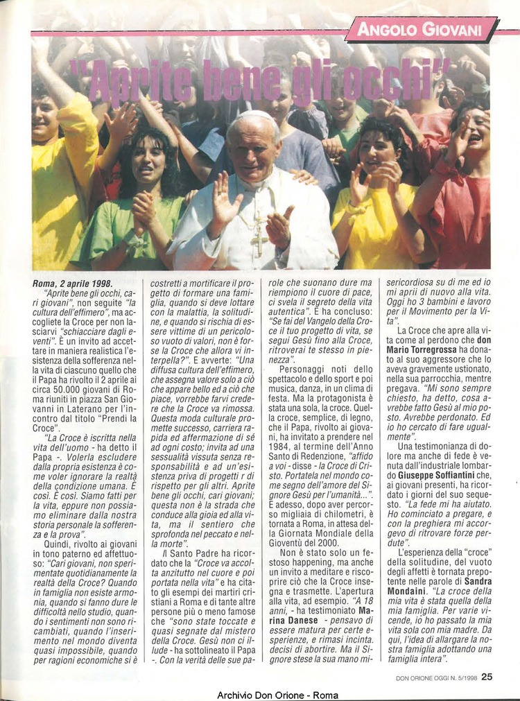 Don Orione oggi, 1998, 05, pagina 25