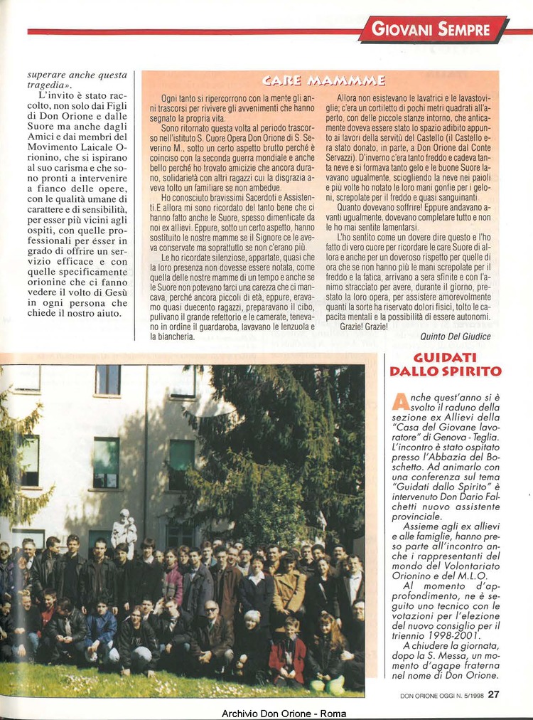 Don Orione oggi, 1998, 05, pagina 27