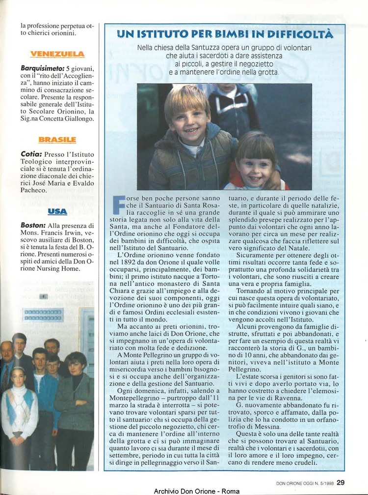 Don Orione oggi, 1998, 05, pagina 29